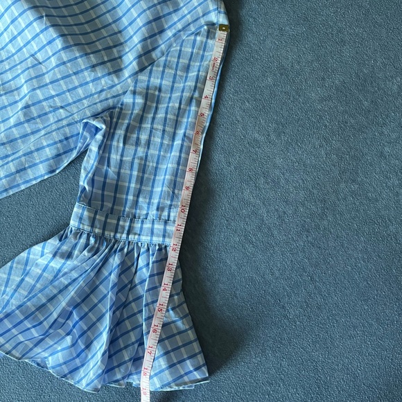 NWOT Cotton Button Up Shirt with Ruffled Sleeves - Picture 8 of 11